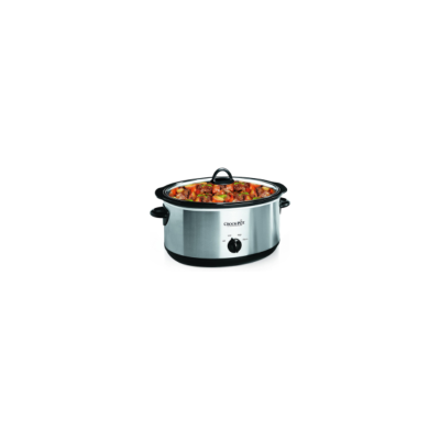 Crock-Pot 7 Quart Oval Manual Slow Cooker, Stainless Steel
