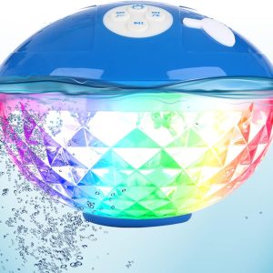 KingSom Pool Bluetooth Speakers with LED Lights